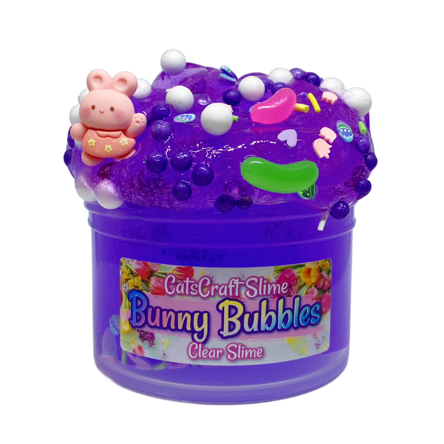 bunny bubbles clear slime