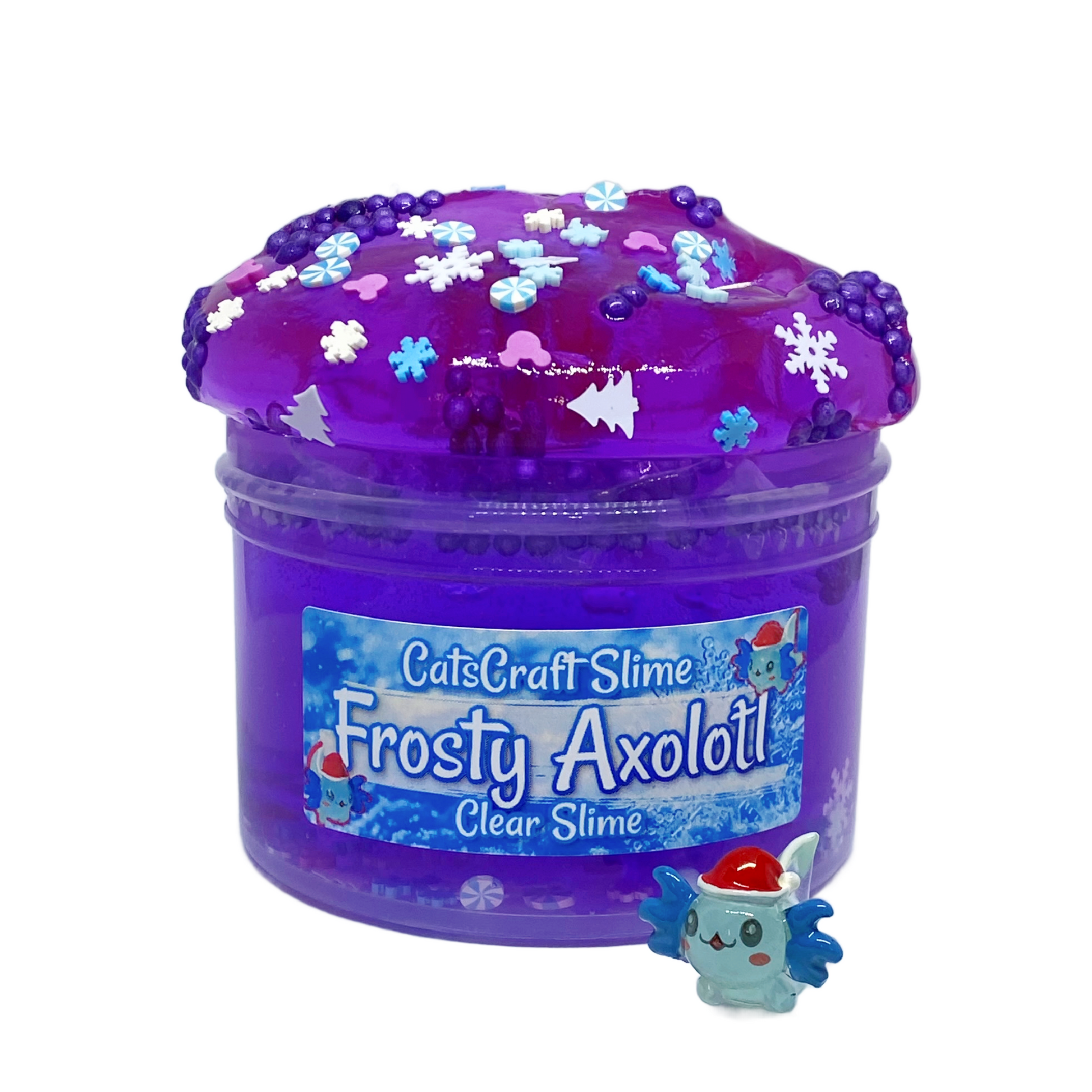 Frosty Axolotl Clear Slime CatsCraft