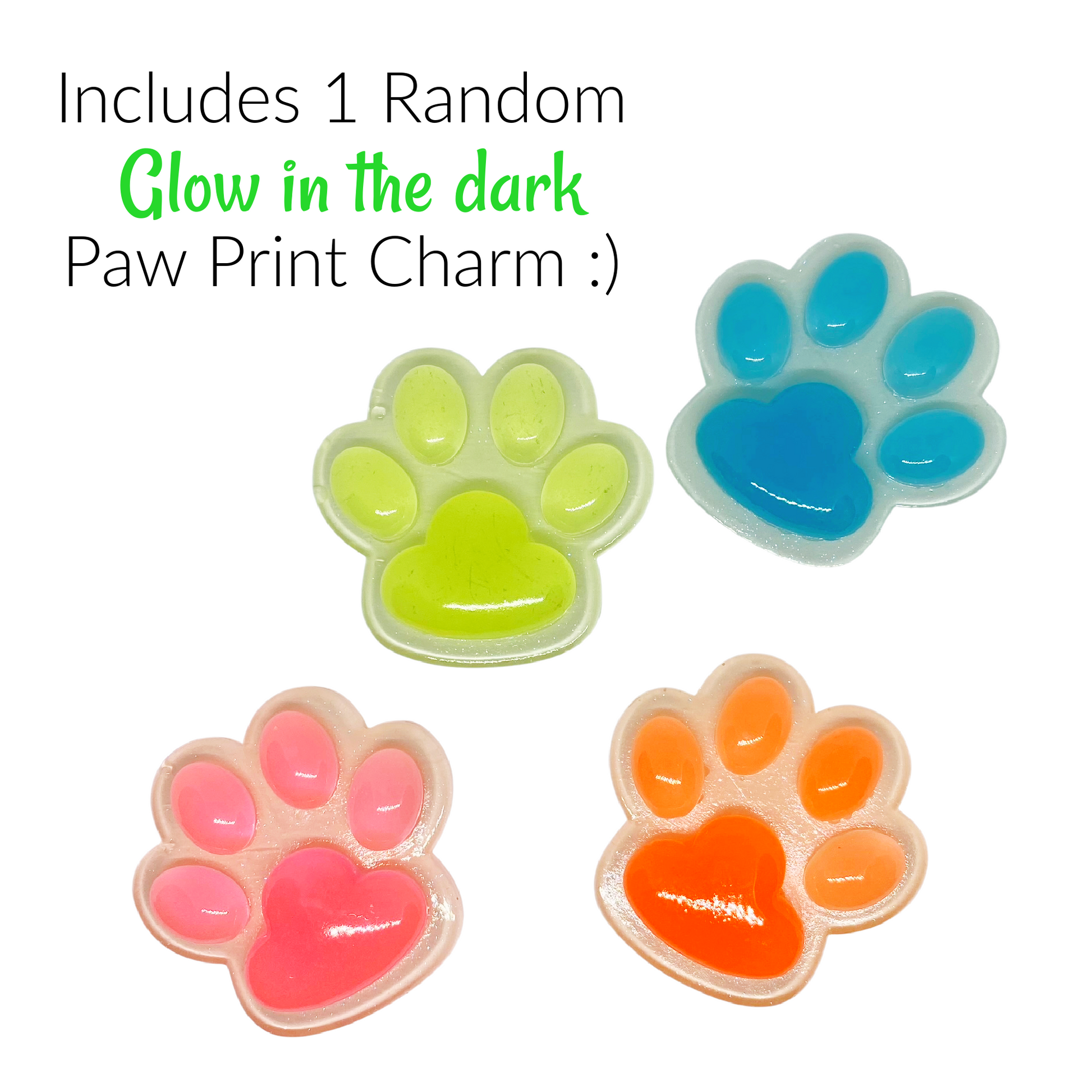 glowmeow pawprint charms