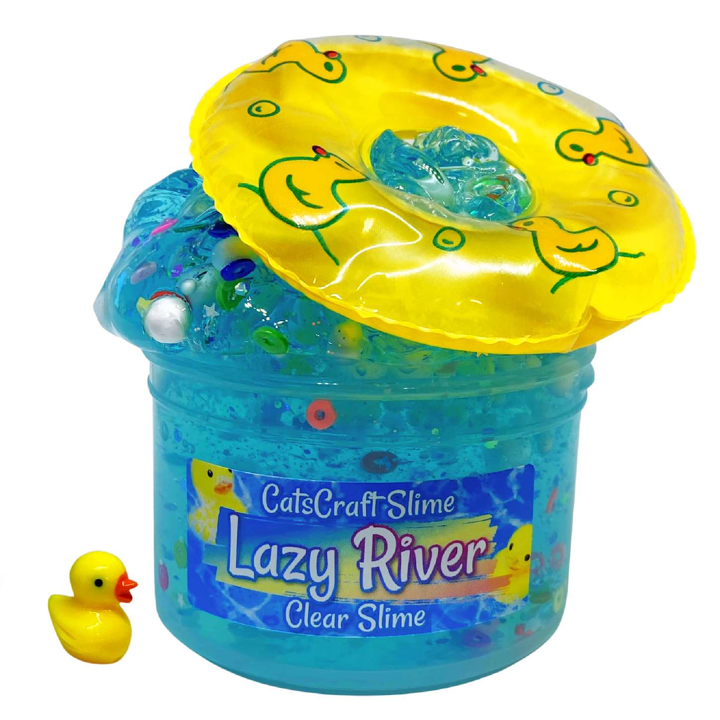 lazy river clear slime floatie