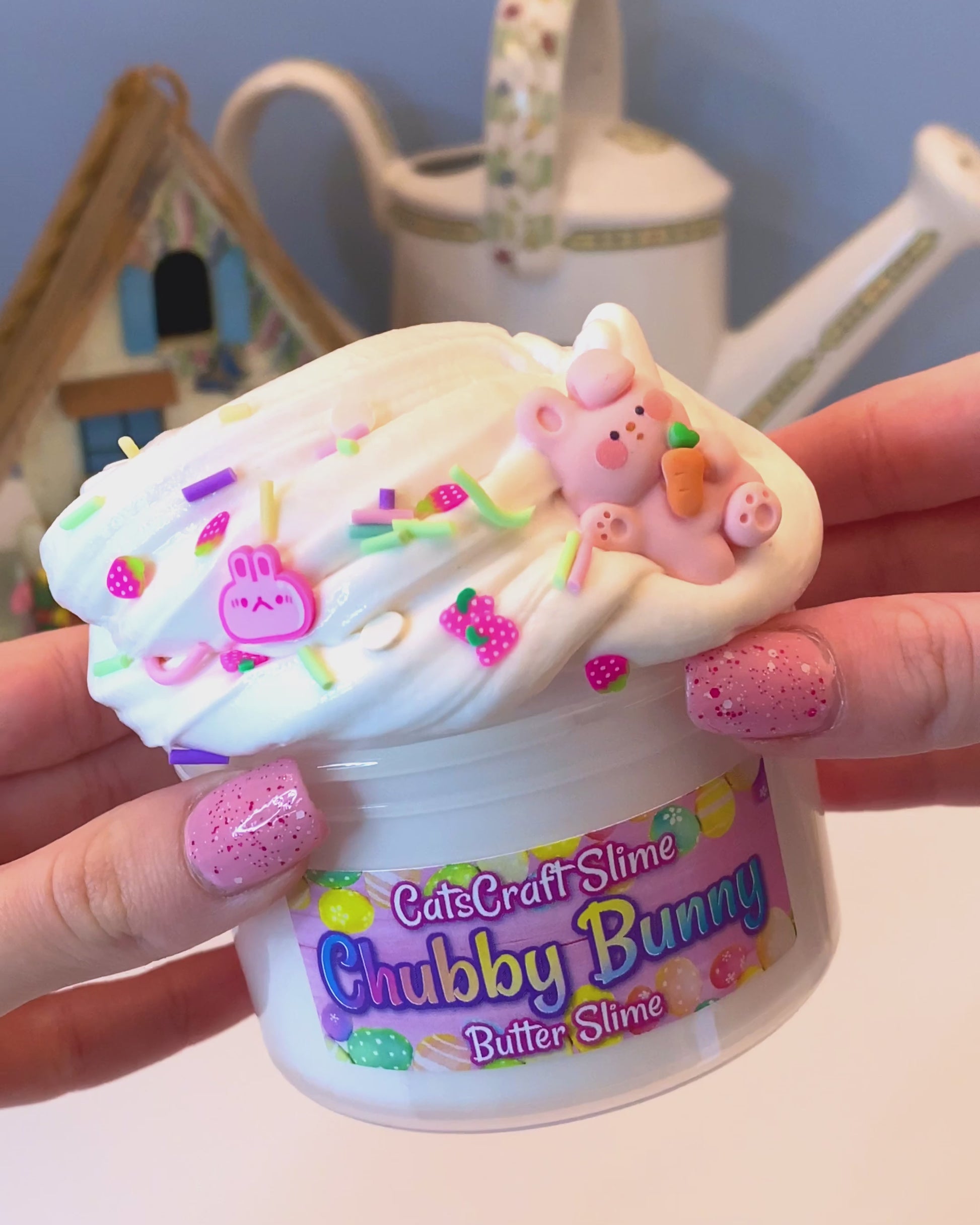 chubby bunny slime butter video