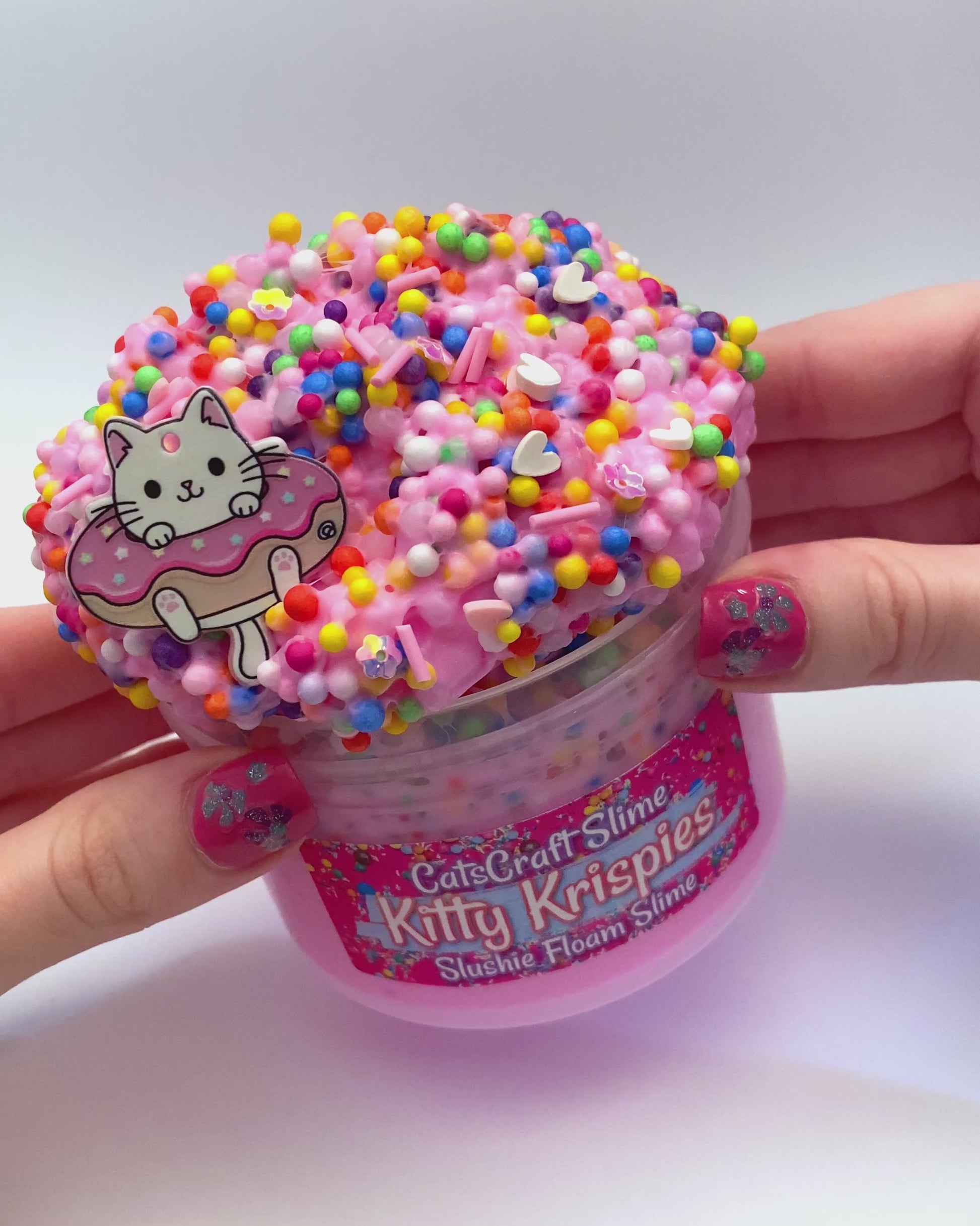 Kitty Krispies Slushie floam slime video