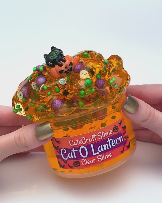 cat o lantern clear slime video