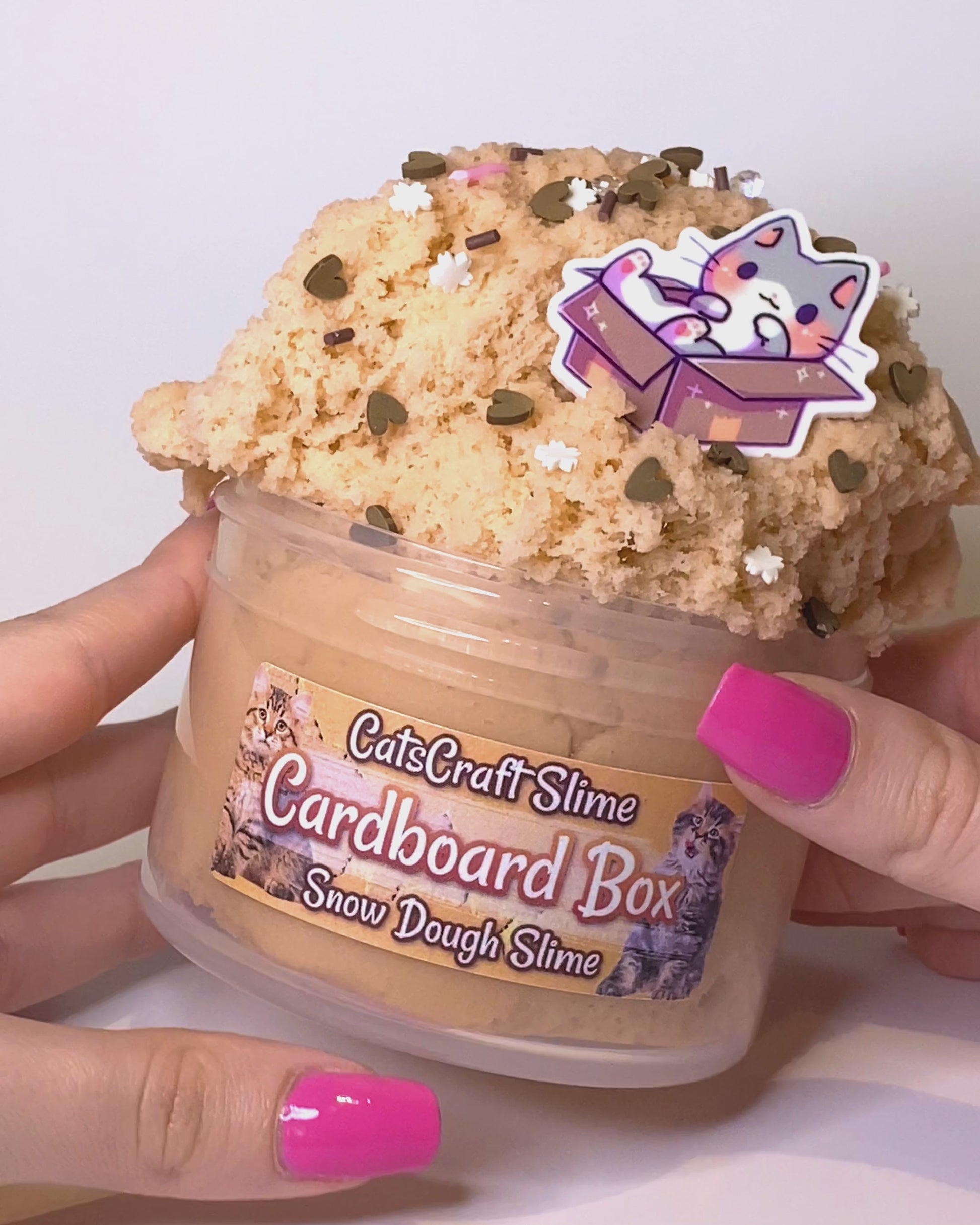 cardboard box snowdough slime video