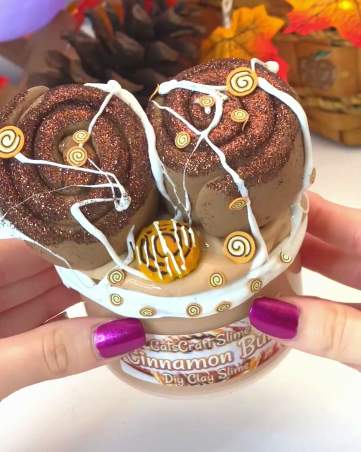 cinnamon bun diy clay video