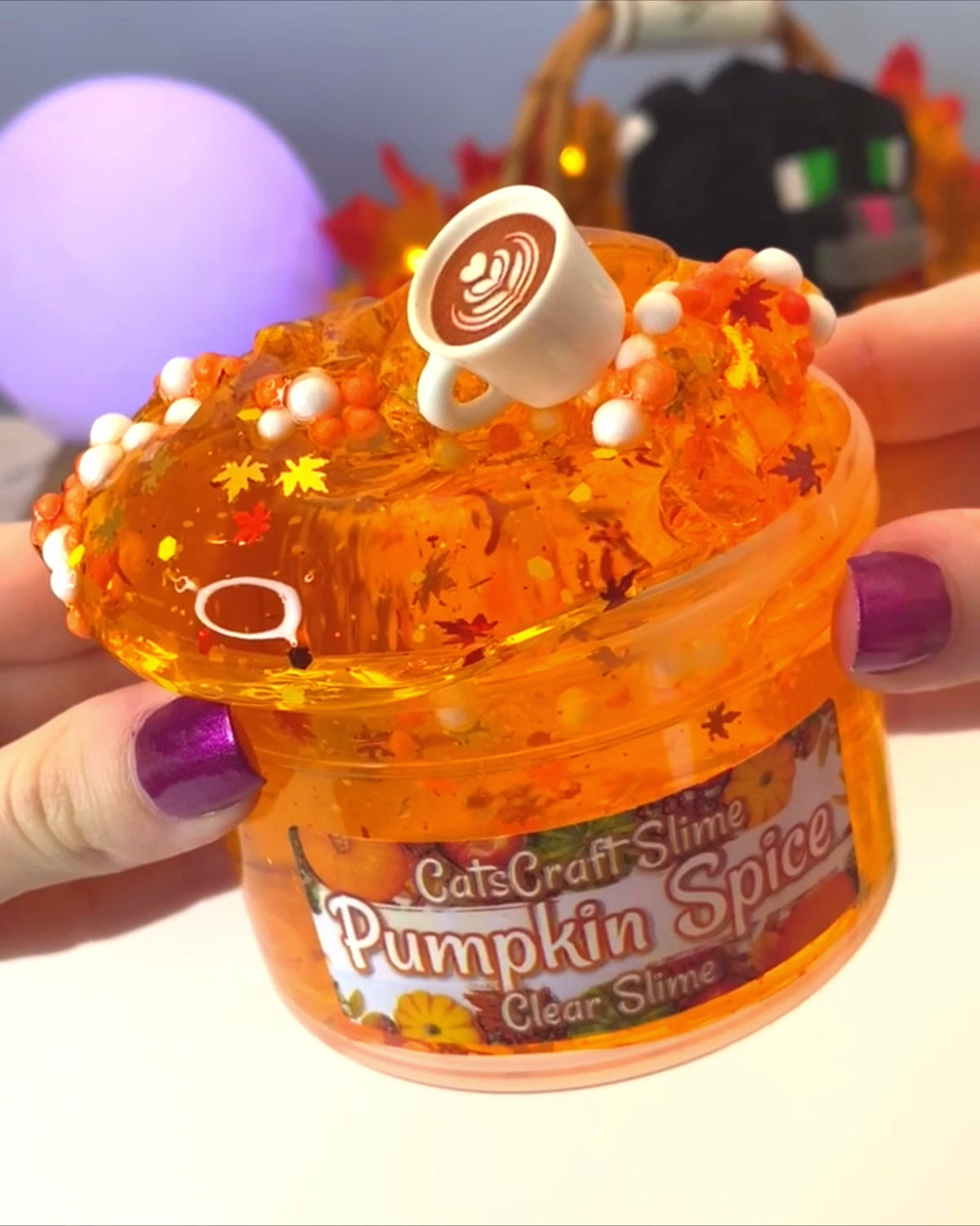 Pumpkin Spice Clear Slime Video