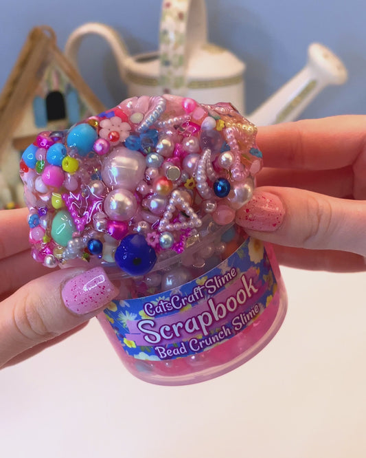 Scrapbook bead crunch slime video