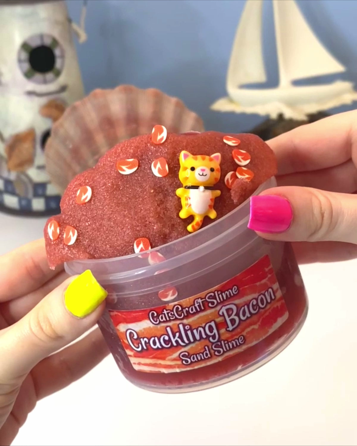 Crackling Bacon Sand slime video