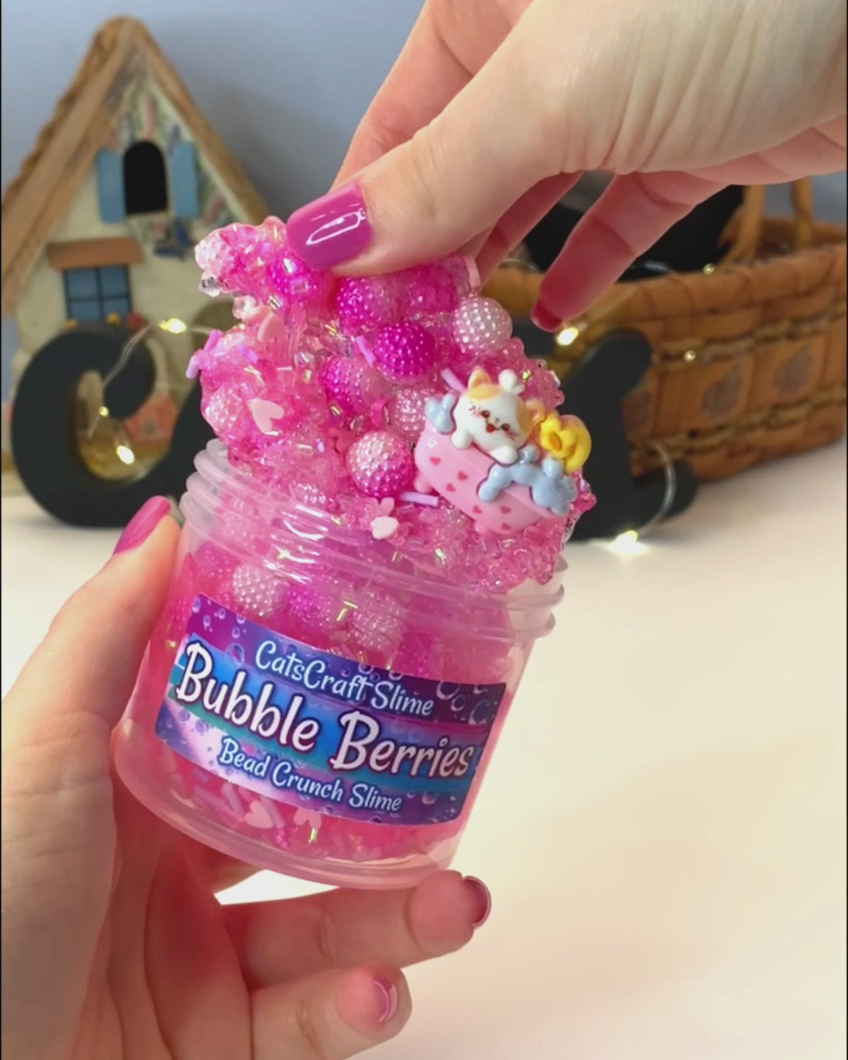 Bubble Berries Bead Crunch Slime Video
