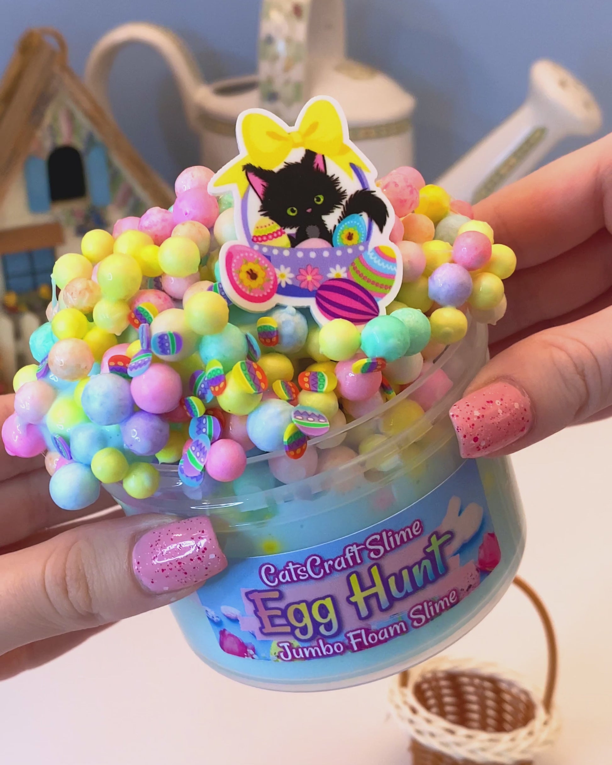 egg hunt floam slime video