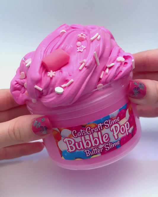 bubble pop butter slime video