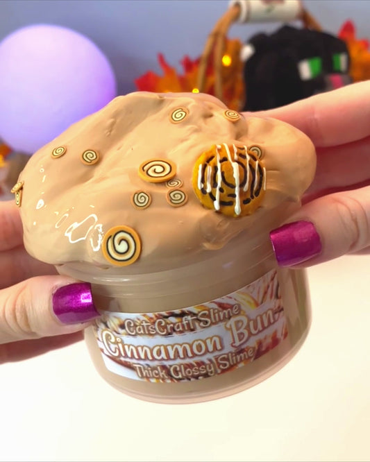 cinnamon bun tng thick and glossy slime