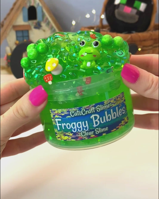 froggy bubbles clear slime catscraft
