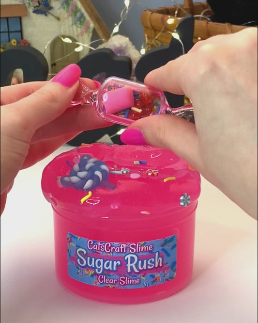 sugar rush clear slime listing video catscraft