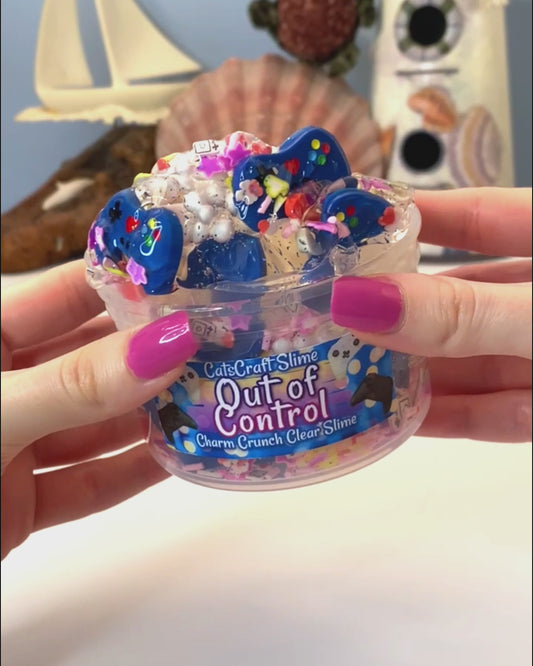 "Out of Control" - Charm Crunch Clear Slime