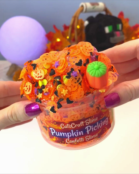 Pumpkin Picking Sequin Crunch Clear Slime Video