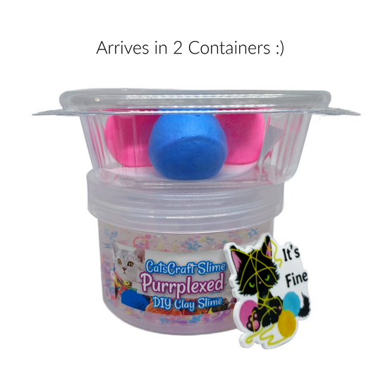 "Purrplexed" - DIY Clay Butter Clear Slime