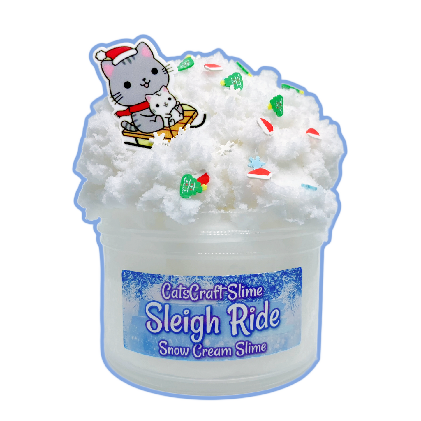 Sleigh ride snow cream slime