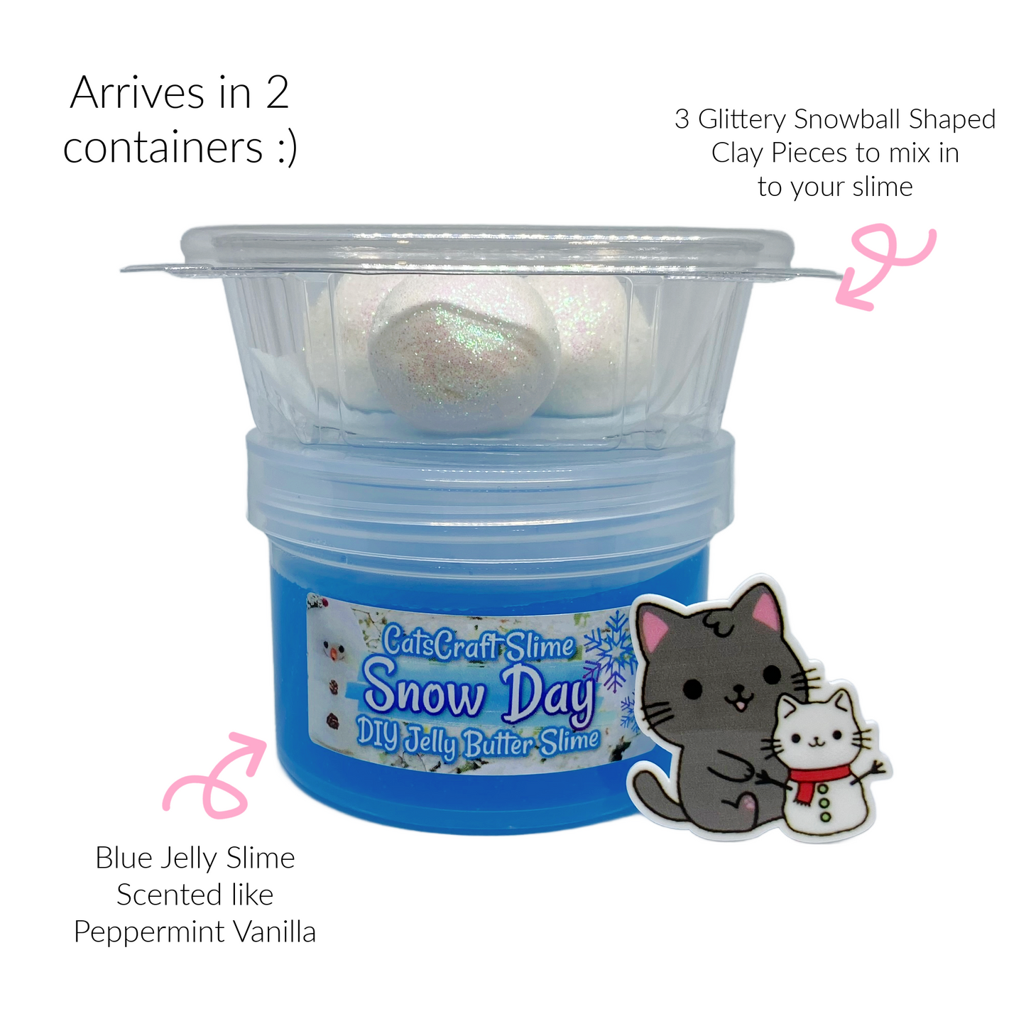 Snow Day DIY Jelly Clay Slime