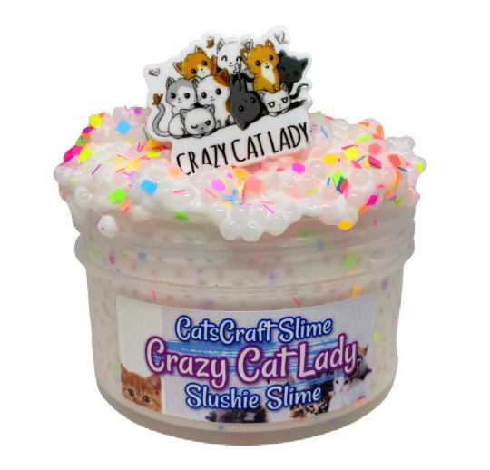 White glue Slushie Slime Crazy Cat Lady SCENTED crunchy ASMR with Ch –  CatsCraftSlime