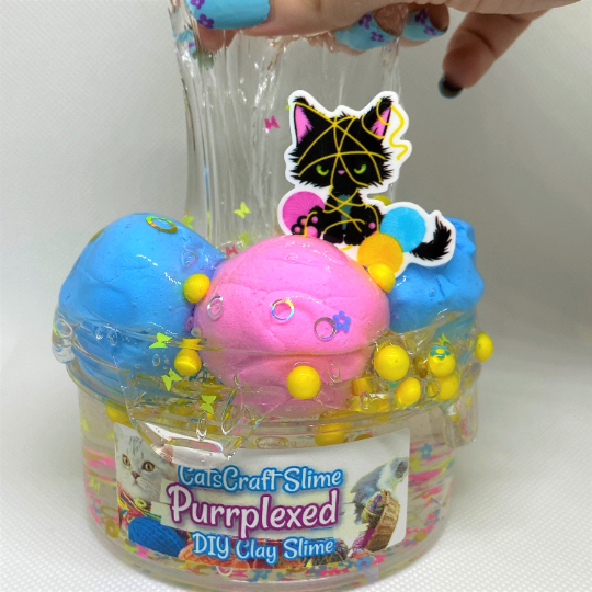 Purrplexed Clear Clay DIY Slime