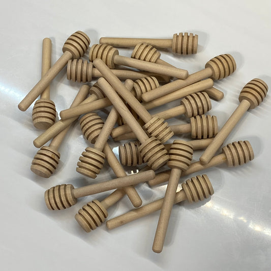 24 Mini 3 Inch Wooden Honey Dipper Sticks