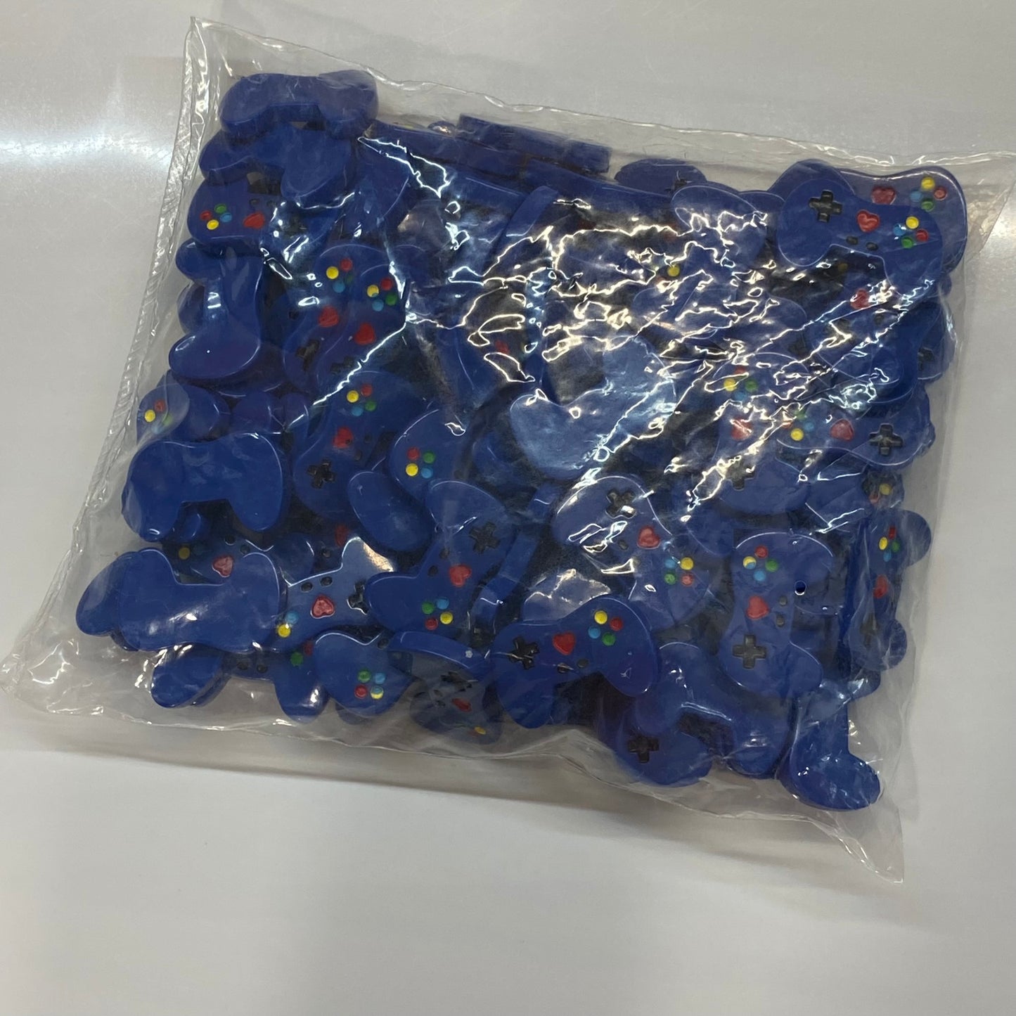 100 Game Controllers Blue Color Resin Flat Back Charms