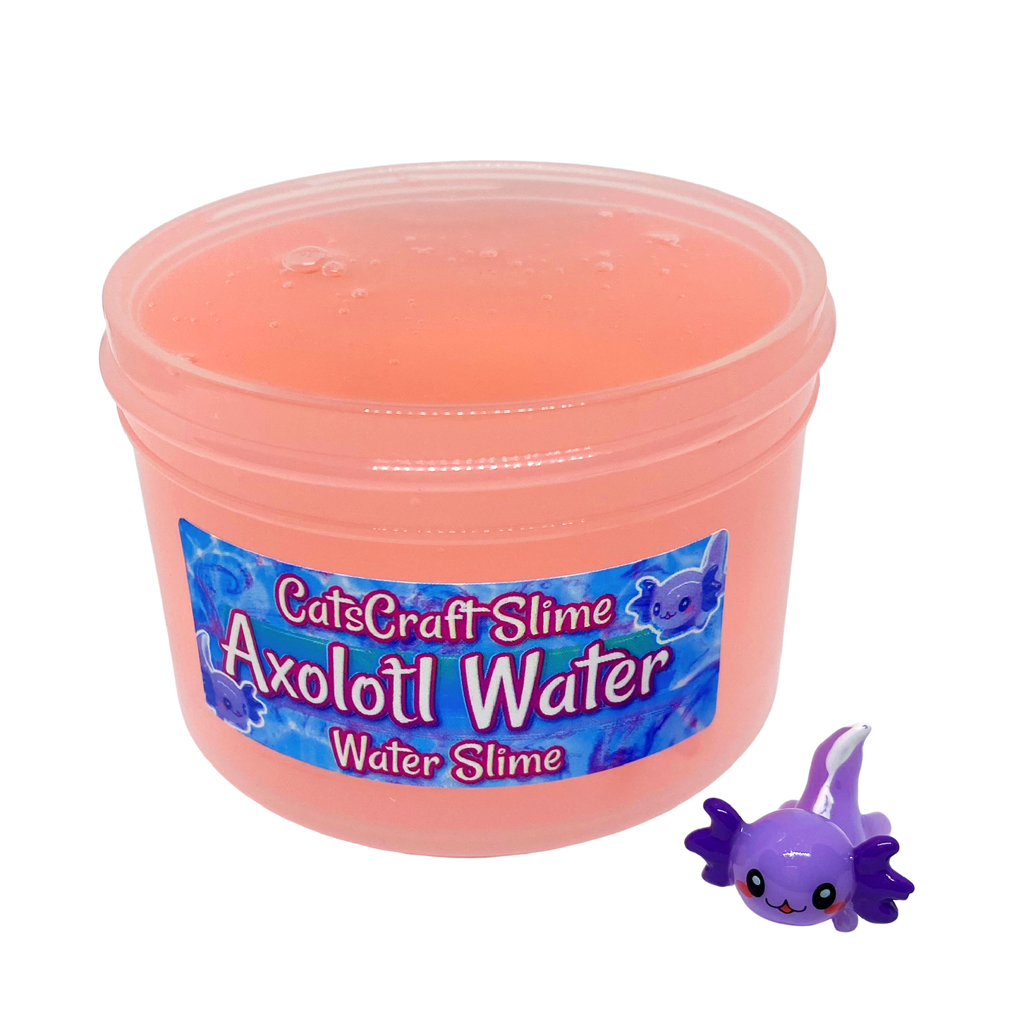 Water Jiggly Slime "Axolotl Water" Scented Clear Slime ASMR 6 oz