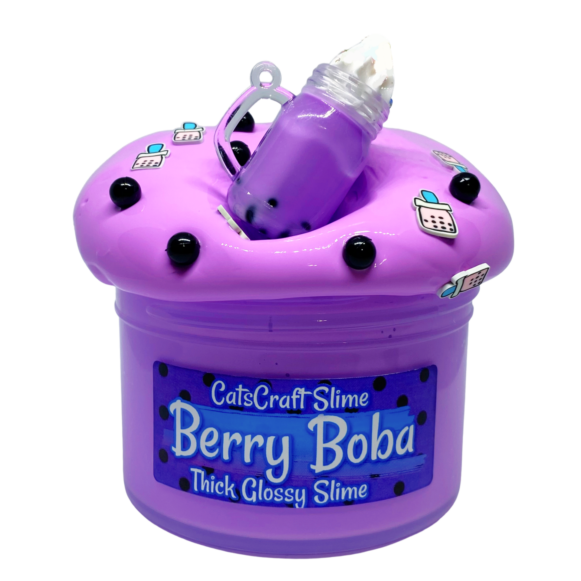 DIY Clay Berry Catpuccino Slime