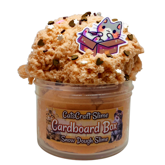 cardboard box snow dough slime