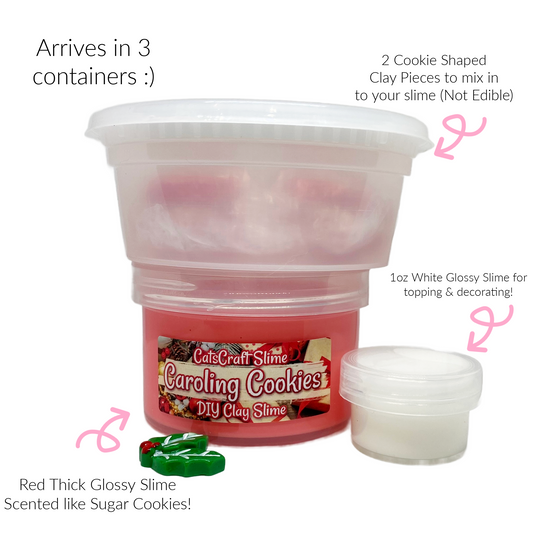 Caroling Cookies DIY Clay Slime
