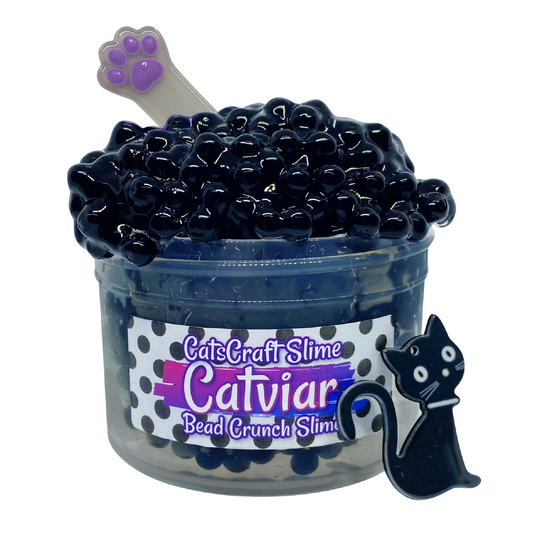 Catviar Bead Crunch Clear Slime caviar