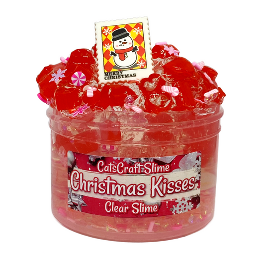 Christmas Kisses Clear Slime
