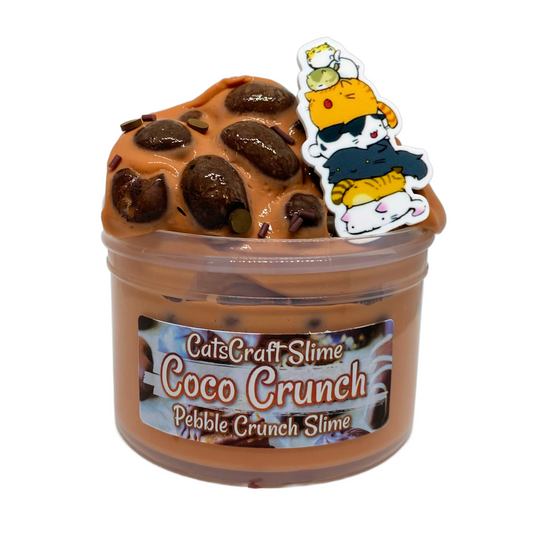"Coco Crunch" - Glossy Pebble Crunch Slime
