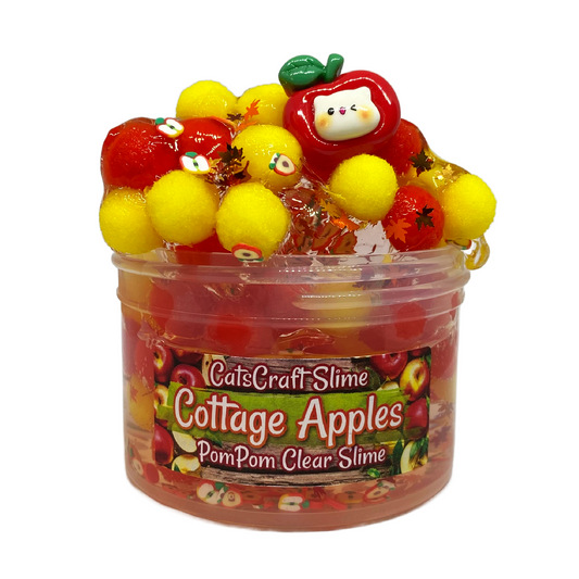 "Cottage Apples" - PomPom Clear Slime