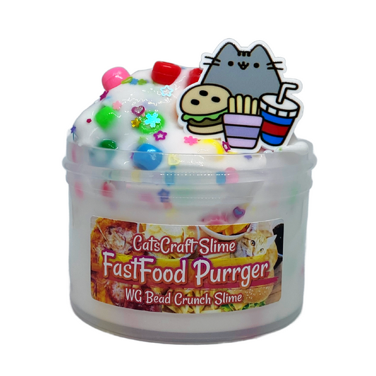 "FastFood Purrger" - Bead Crunch Slime