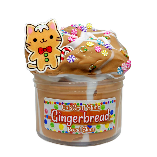 Bread Slime "Gingerbread Bread" Scented with Charm Sprinkles and Inflating Soft ASMR