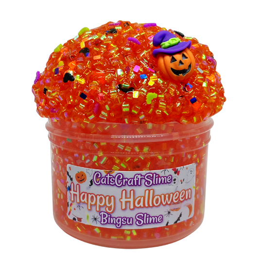 Happy Halloween Orange Bingsu Slime