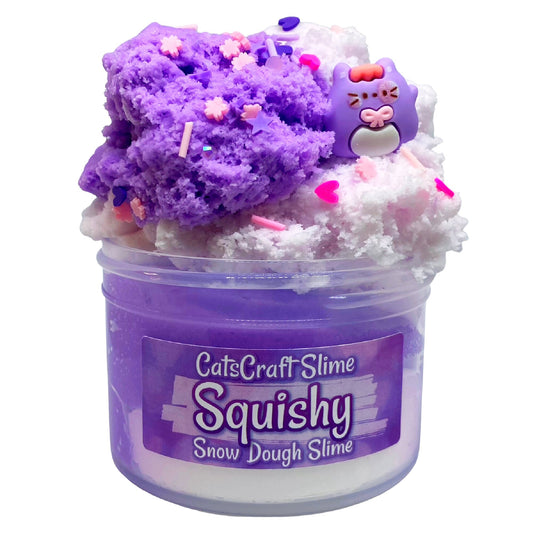 Snow Dough Slime "Squishy" Scented Slime Charm Purple Soft ASMR