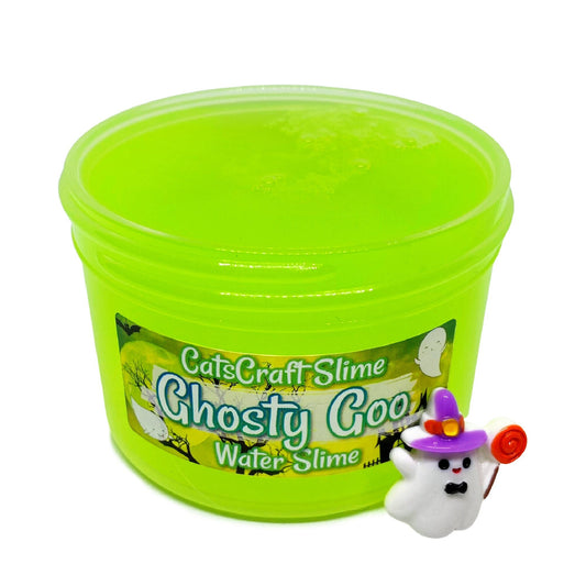 Water Jiggly Slime "Ghosty Goo" Scented Clear Slime ASMR 6 oz