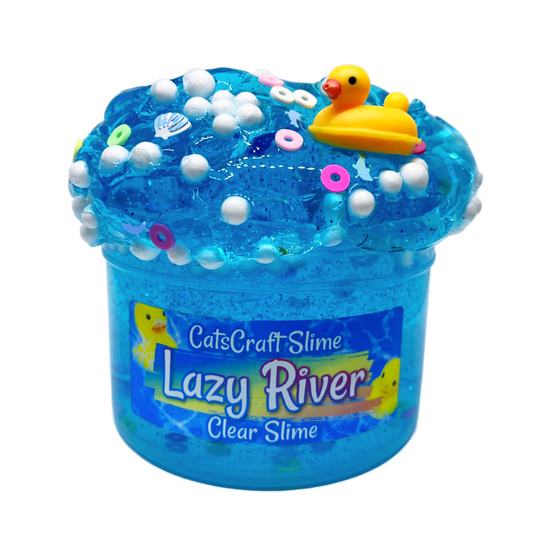 Clear Slime "Lazy River" Scented Stretchy Summer Slime ASMR 6 oz