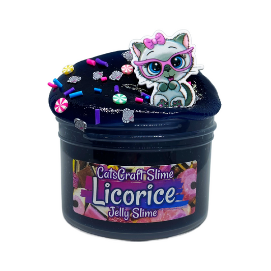  CatsCraft Slime Black Licorice Jelly Slime with a cat charm