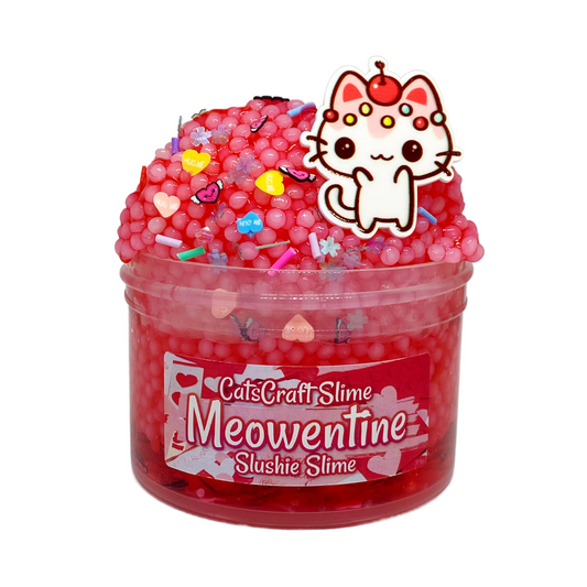 meowentine slushie valentines day slime