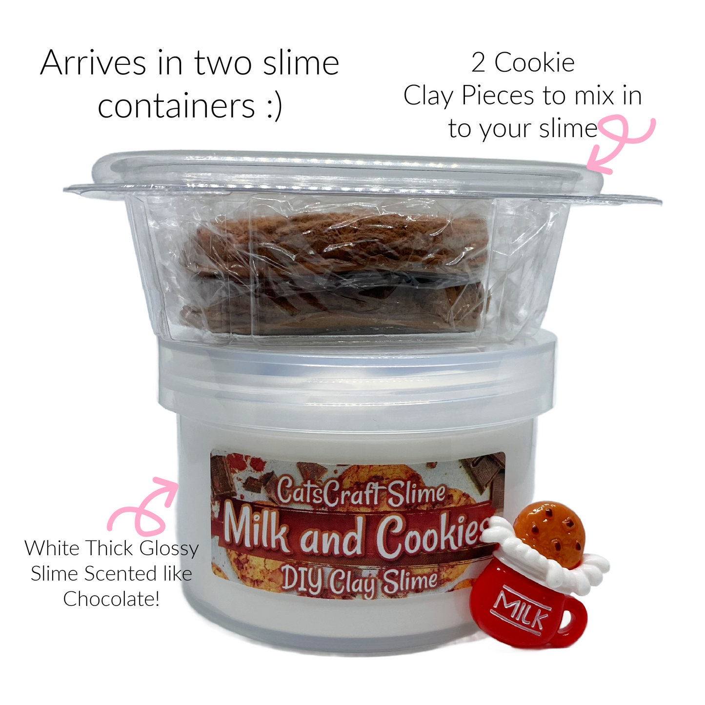 DIY Clay Slay Slime "Milk and Cookies" Scented Butter Slime Kit Slime ASMR