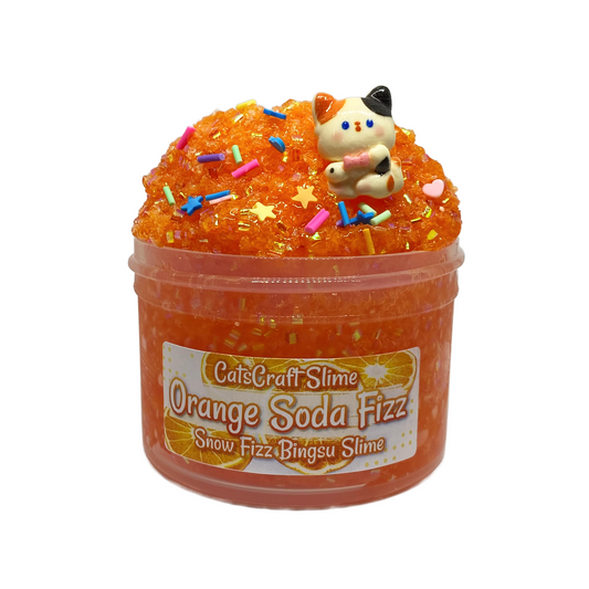 "Orange Soda Fizz"- Snow Fizz Bingsu Slime (Rare slime texture)