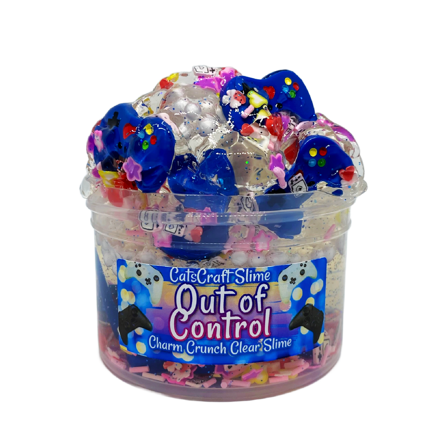 "Out of Control" - Charm Crunch Clear Slime