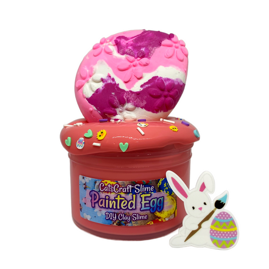 painted egg diy clay butter easter slime