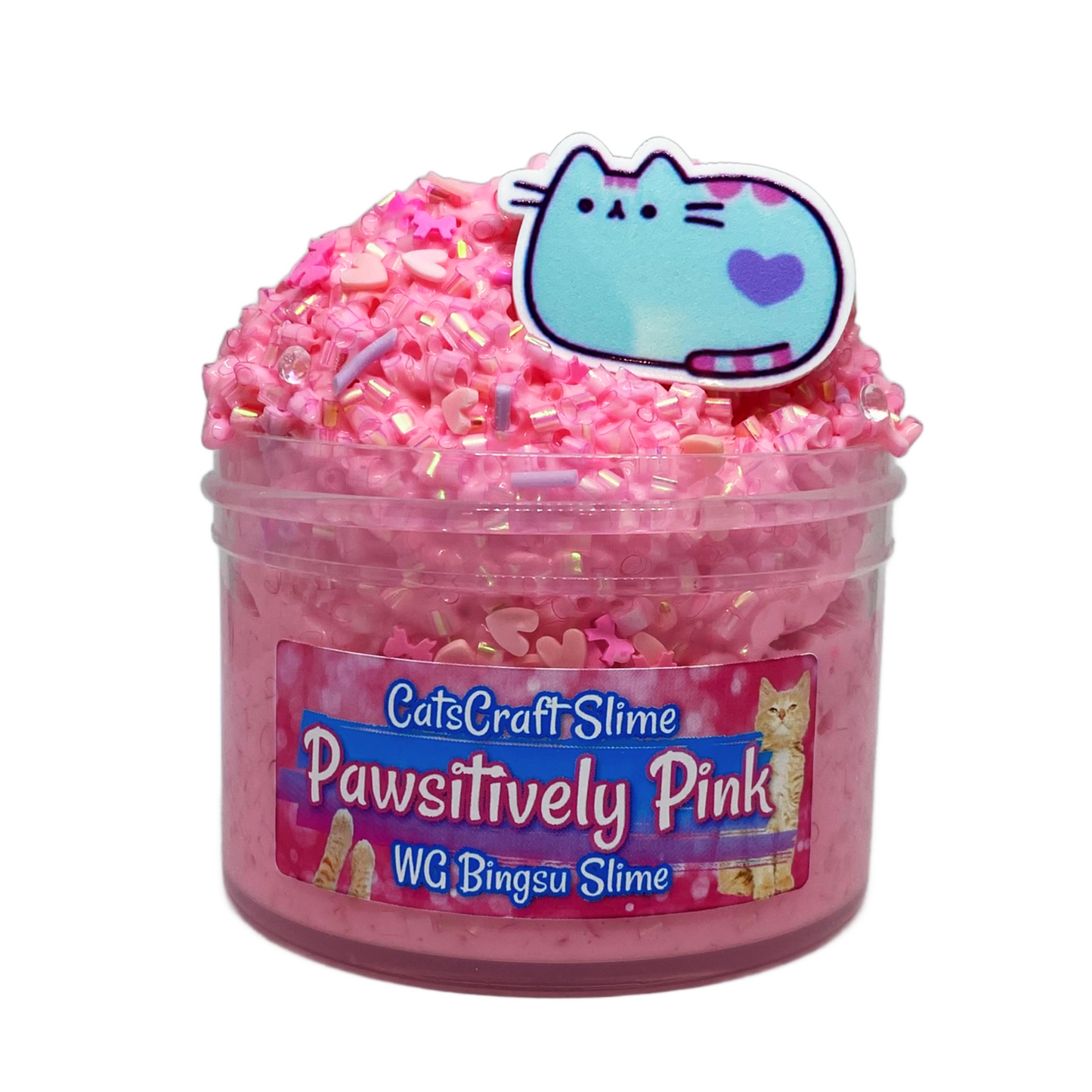 "Pawsitively Pink" - White Glue Bingsu Slime