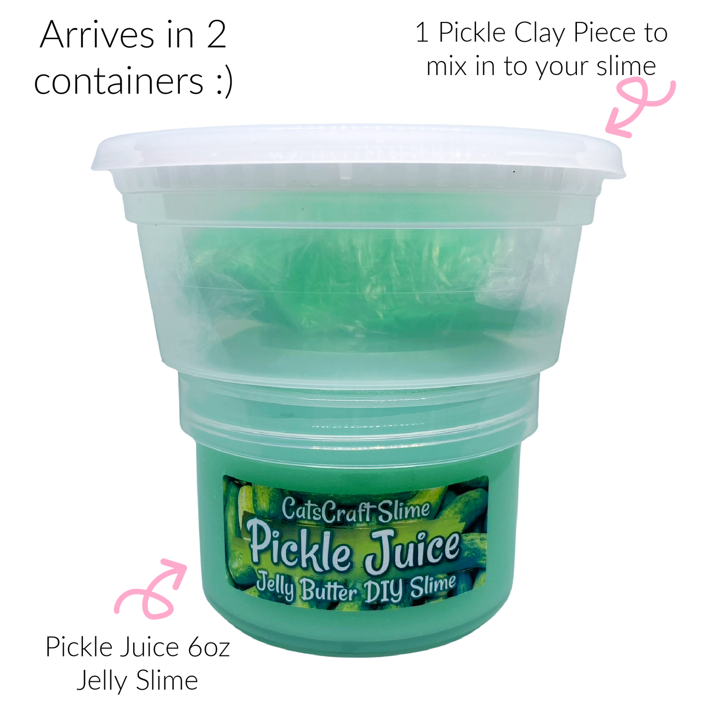 Jelly Butter Slime "Pickle Juice" Scented DIY Slime Inflating Soft ASMR 6 oz