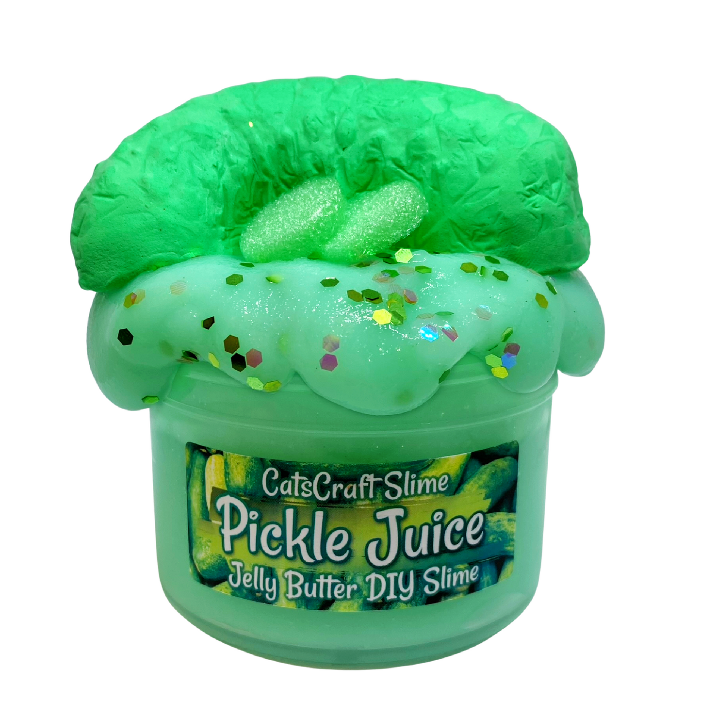 Jelly Butter Slime "Pickle Juice" Scented DIY Slime Inflating Soft ASMR 6 oz